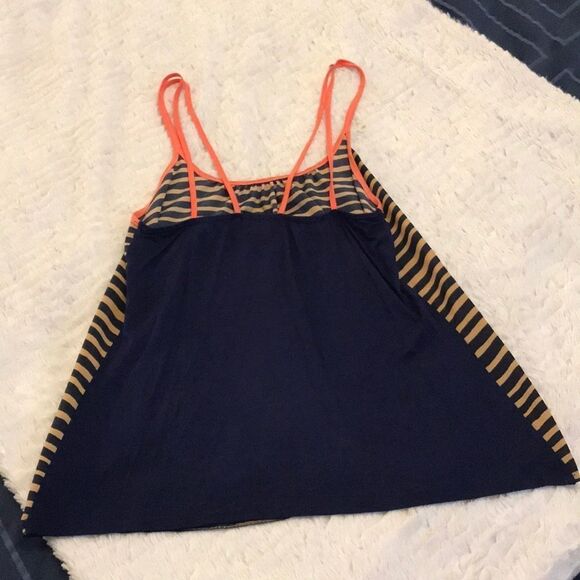 Cute navy and tan striped tank - Picture 4 of 4